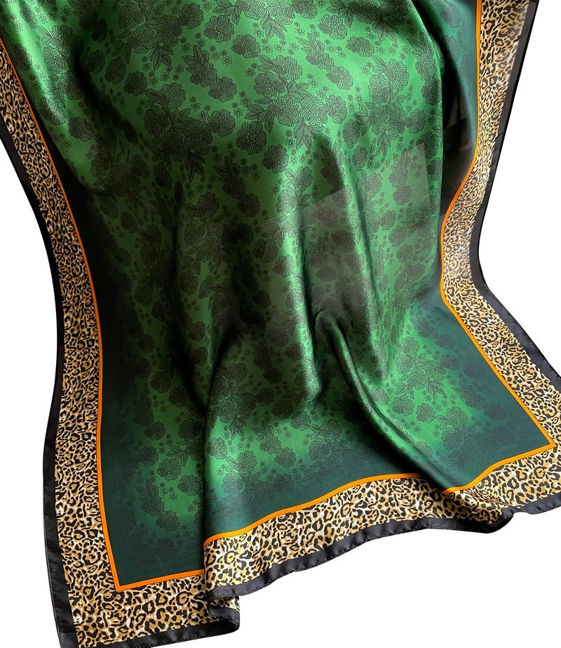 NUWEERIR Womens 100% Large Mulberry Silk Scarf Long Satin Scarf Fashion Lightweight Wraps - Image 2